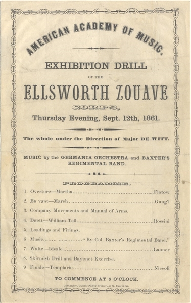 Ellsworth Exhibition Broadside