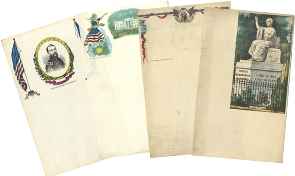 Grouping of TEN Patriotic letter Sheets