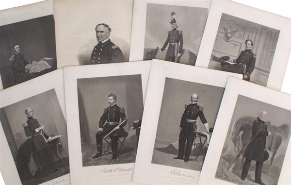 Large Grouping of Engravings of Union Commanders 