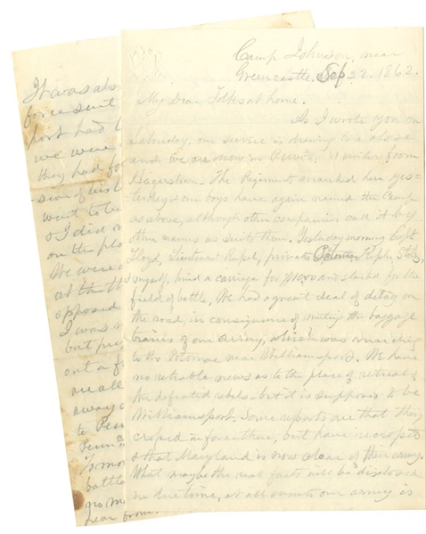 A Pair of Antietam Campaign Written by a State senator Who Simultaneously Served In the Army