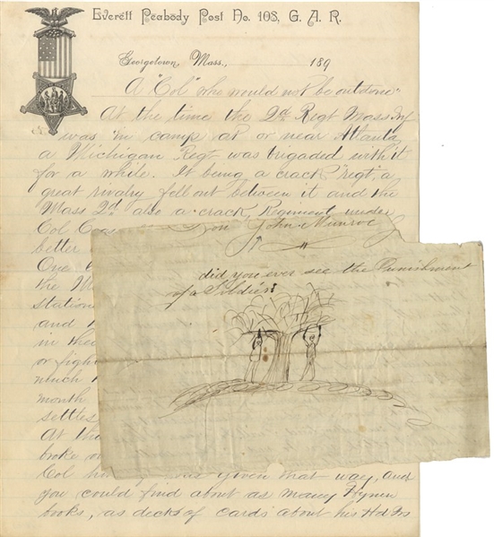The 19th Michigan Is Best By The 2nd Mass. Vols.; Plus War-date Sketch Of Military Punishment Scene