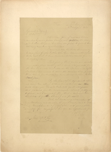 1865 Albumen of Rooney Lee’s Copy of his Father’s General Order No. 9 Issued to Him