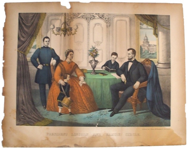 President Lincoln and Family Print