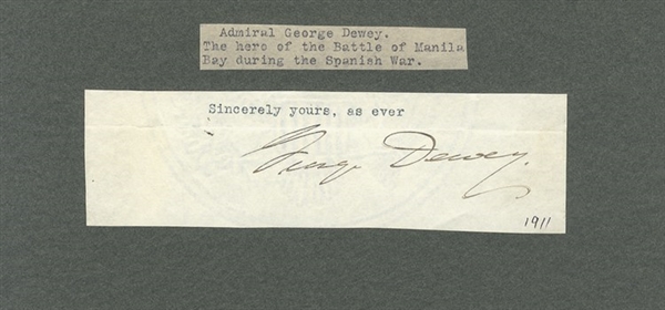 George Dewey Autograph