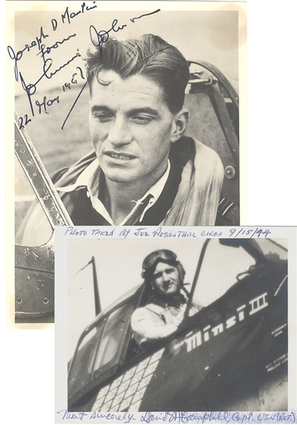 A Couple of WWII ACEs  Signed Photos