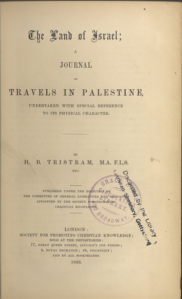 1865 Palestine Maps in This Book