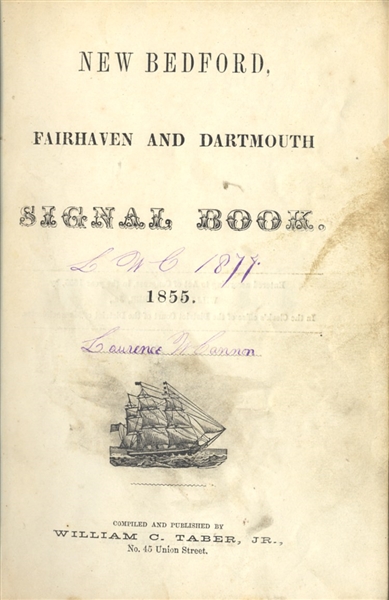 New Bedford Signal Book With HAND COLORED Flags