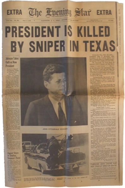 A Pair Of JFK Assassination Newspapers