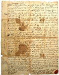 1688 Connecticut Land Deed Signed by James Fitch and his Wife Alice Fitch who was the Daughter of William Bradford
