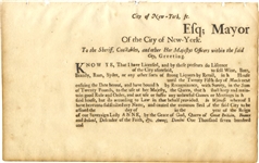 The First New York City Liquor Licenses - 1720