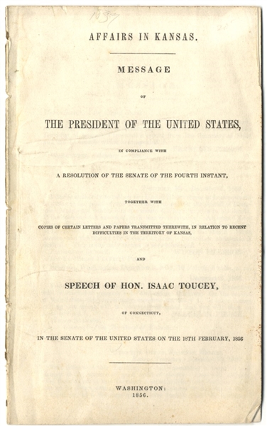 “Bleeding Kansas” Report From President Pierce