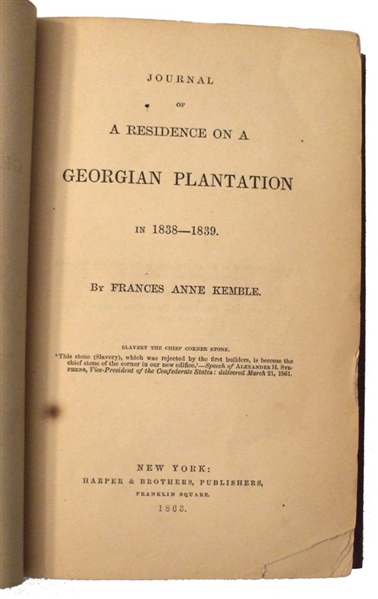 An Important Plantation Account of 1863