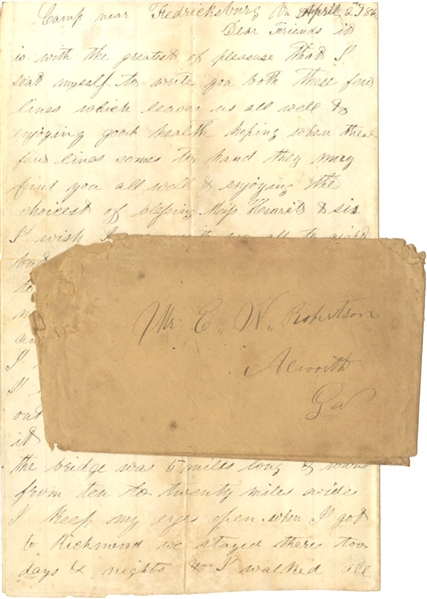 18th Georgia Soldiers Letter