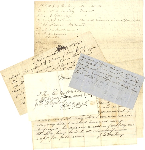 Pvt. William M. Chew, 31st Virginia Archive…Including a Receipt For Selling a Captured Federal Horse After Appomattox!