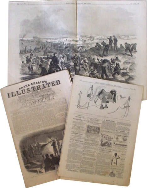 73  COMPLETE ISSUES OF FRANK LESLIES ILLUSTRATED NEWSPAPER FOR 1861 AND 1862