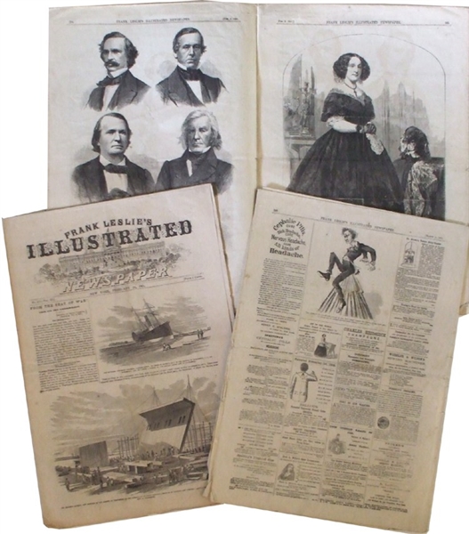 Eighty nine (89) COMPLETE ISSUES OF FRANK LESLIES ILLUSTRATED NEWSPAPER FOR 1863 AND 1864.