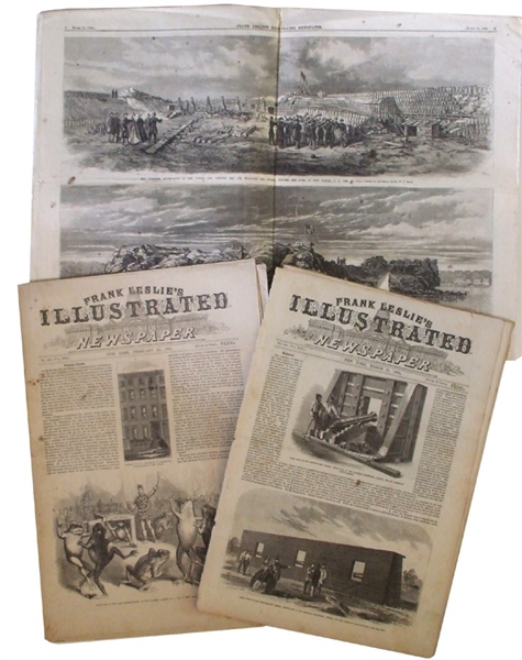 NINE COMPLETE ISSUES OF FRANK LESLIES ILLUSTRATED NEWSPAPER FOR 1865