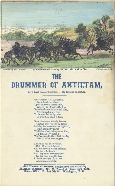 Drummer of Antietam Penny Song Sheet by Charles Magnus