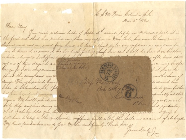 Pennsylvania Prisoner of War Letter