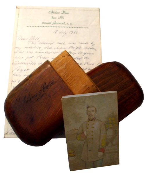 South Carolina Officer’s Cigar Case and CDV With Letter of Provenance