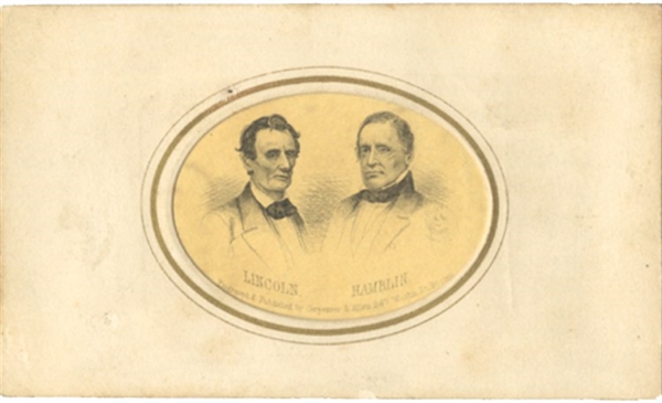 Lincoln And Hamlin 1860 Campaign Card