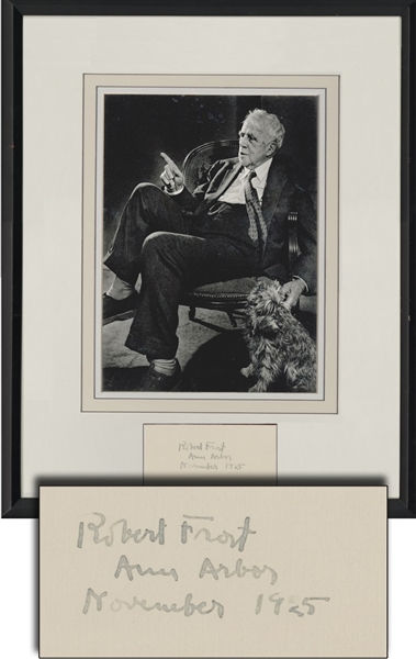 Robert Frost Signed Card