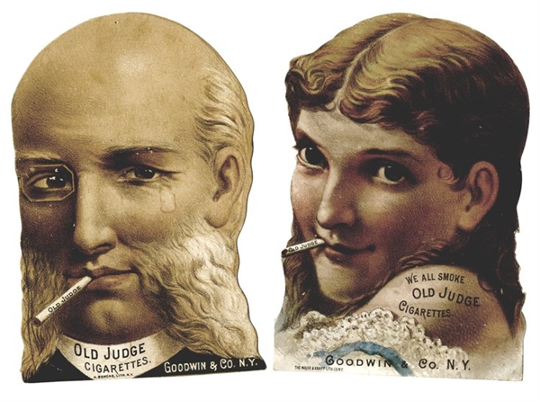 A Pair of Die Cut, Point of Purchase, Tobacco Advertising Pieces