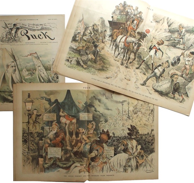 Puck was the first successful humor magazine in the United States of colorful cartoons, caricatures and political satire of the issues of the day. It was published from 1871 until 1918. A...