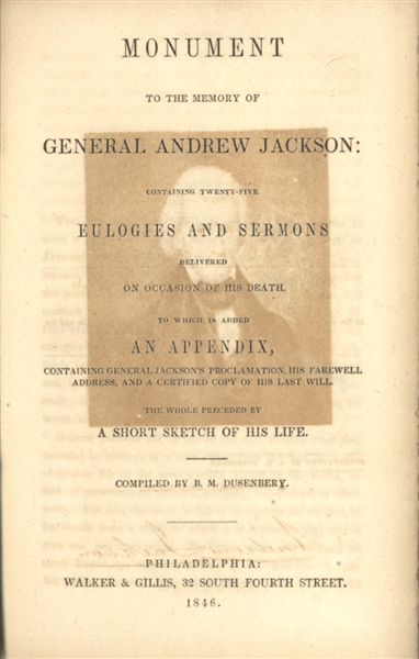 In Memory Andrew Jackson