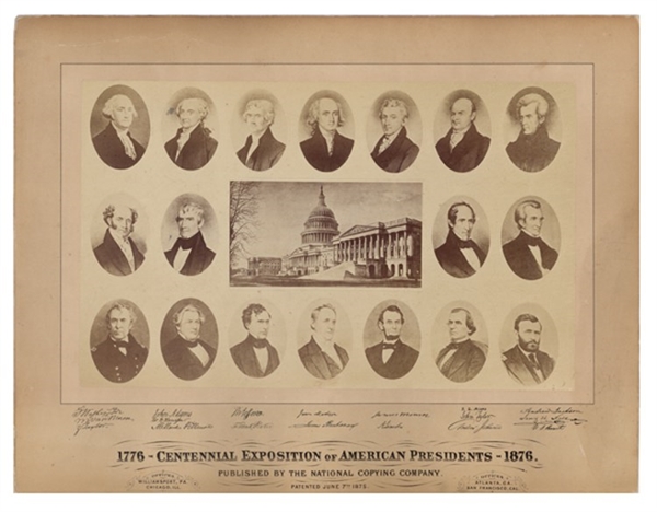 A Rare Centennial Exposition Hall Of Presidents
