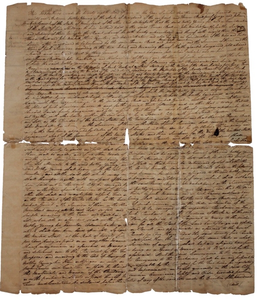 Document Forming Part of the Land Aquired For the Formation of The Federal City 1790