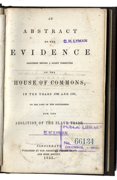 Abolition Imprint by the American Reform Tract and Book Society,
