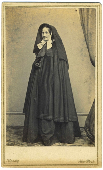 “Sister Tyler” - A Rare Brady Portrait of the First Civil War Nurse & Later Administrator of Boston’s Children’s Hospital 