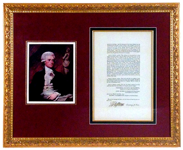Thomas Jefferson Signed Act of Congress for Compensating Court Officers, Jurors, and Witnesses 