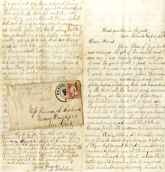 Long and Detailed Battle of Atlanta Letter