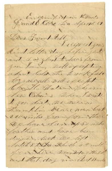 Detailed Red River Campaign Battle Letter