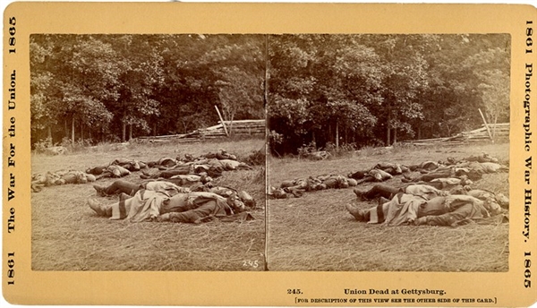 Dead Federal Soldiers Awaiting Burial at Gettysburg