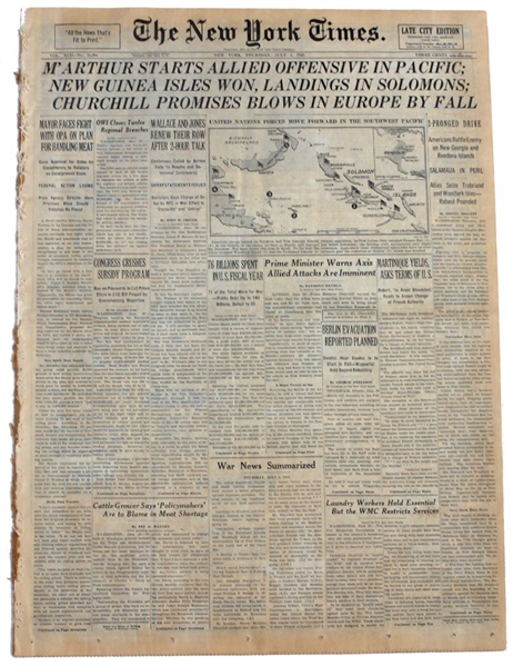 In The Middle of WWII, A MacArthur Headline