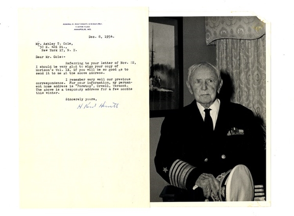 Typed Letter Signed by Admiral Hewitt