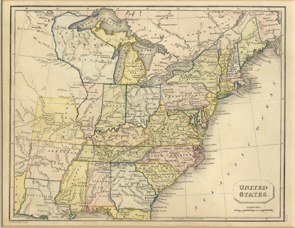 1836 United States Map