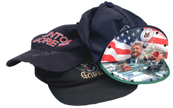 Bill Clinton Signed Inaugural Caps