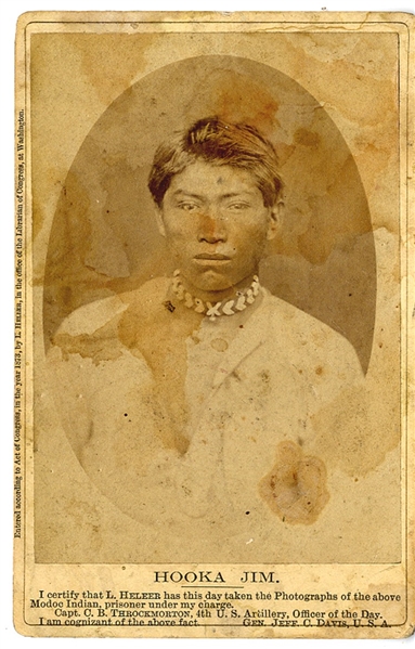 A Rare Photograph of one of the Captured Modoc Indians, Modoc War of 1873