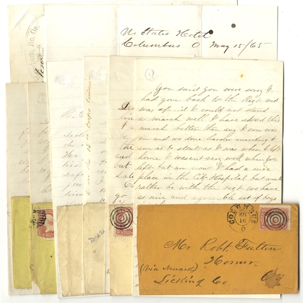 Sad Letter Archive Chronicling Pvt. Henry Fulton's Murder At Pine Level, N. C. April 12, 1865. 