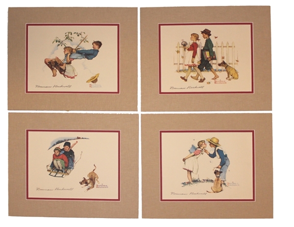 American Set of Signed Rockwell Prints