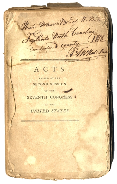 Acts Passed Under Thomas Jefferson’s First Congress