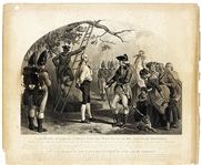 The Execution of Captain Nathan Hale - Clearly Showing the Black Hangman