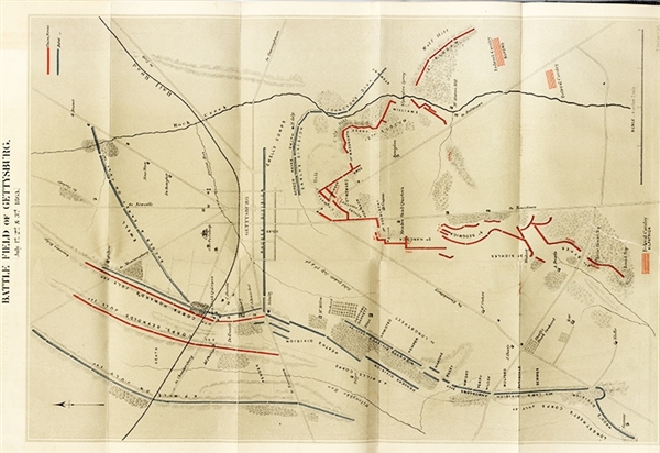Period Printed Gettysburg Map