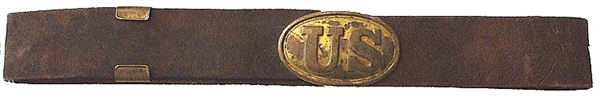 U.S. Enlisted Oval Plate on Buff Leather