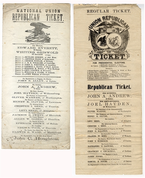 An Enormous Pair of Massachusetts Lincoln Elector Tickets