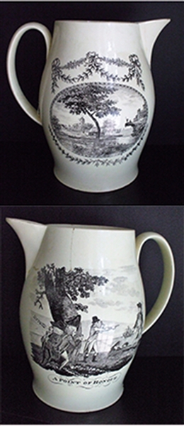 Large Transfer Printed Pitcher